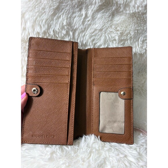 Michael Kors Wallet Womens One Size Brown Bifold Snap ID Window Card Slots - Picture 6 of 7